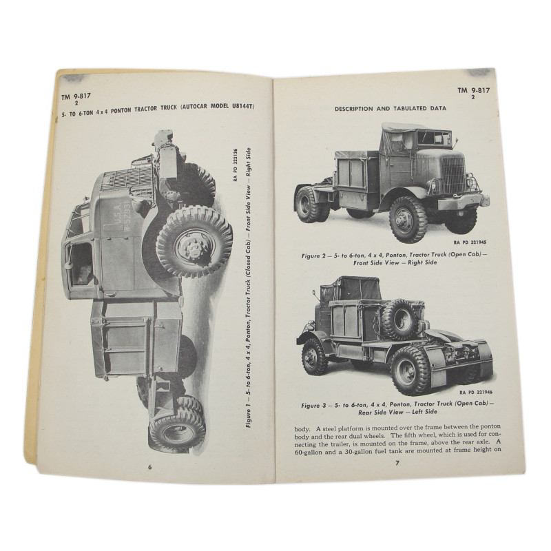 Manual, Technical, TM 9-817, 5- to 6-Ton 4 x 4 Ponton Tractor Truck, 1944