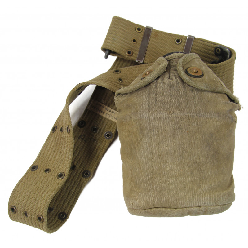 Belt, Pistol, M-1936, with Canteen, Reinforced Cover, Named