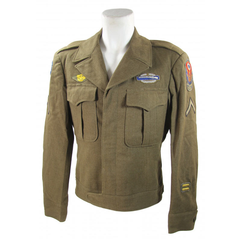 Jacket, Ike, Private First Class, 100th Infantry Division, ETO-Oise