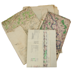 Lot de quatre cartes alliées, Belgique et Allemagne, 1944, 504th PIR, 82nd Airborne Division