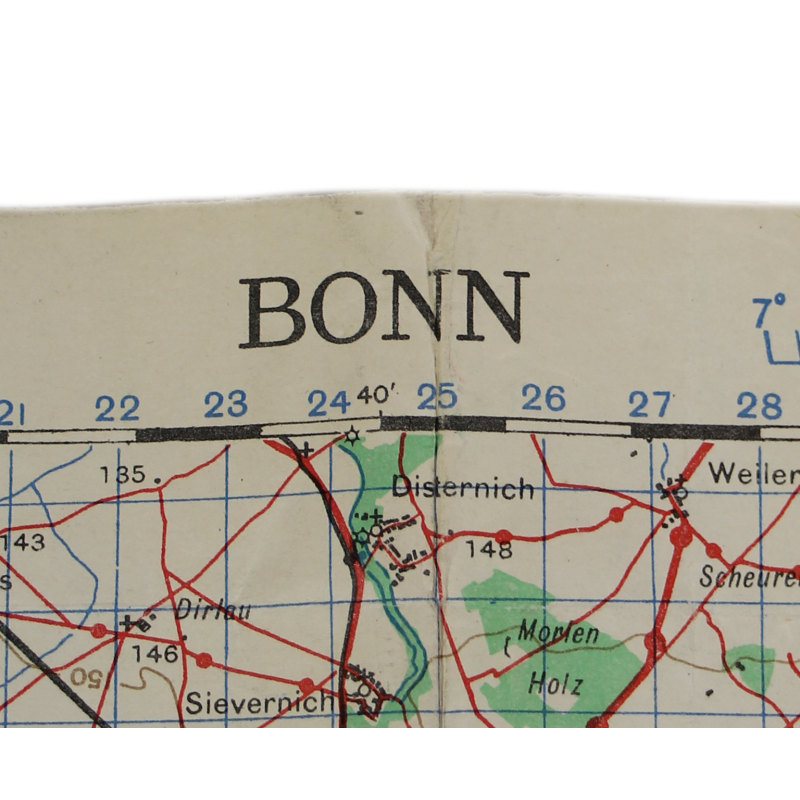 Lot de quatre cartes alliées, Belgique et Allemagne, 1944, 504th PIR, 82nd Airborne Division