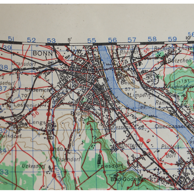 Lot de quatre cartes alliées, Belgique et Allemagne, 1944, 504th PIR, 82nd Airborne Division