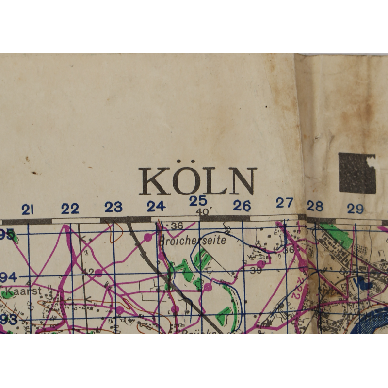 Lot de quatre cartes alliées, Belgique et Allemagne, 1944, 504th PIR, 82nd Airborne Division