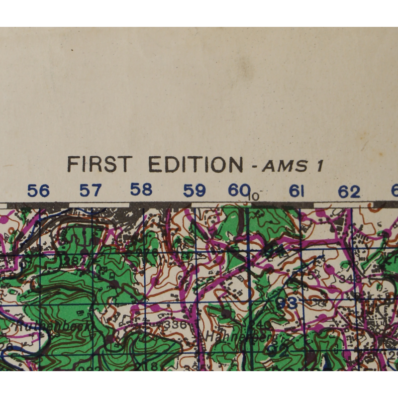 Lot de quatre cartes alliées, Belgique et Allemagne, 1944, 504th PIR, 82nd Airborne Division