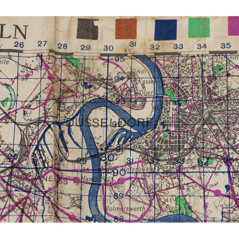 Lot de quatre cartes alliées, Belgique et Allemagne, 1944, 504th PIR, 82nd Airborne Division