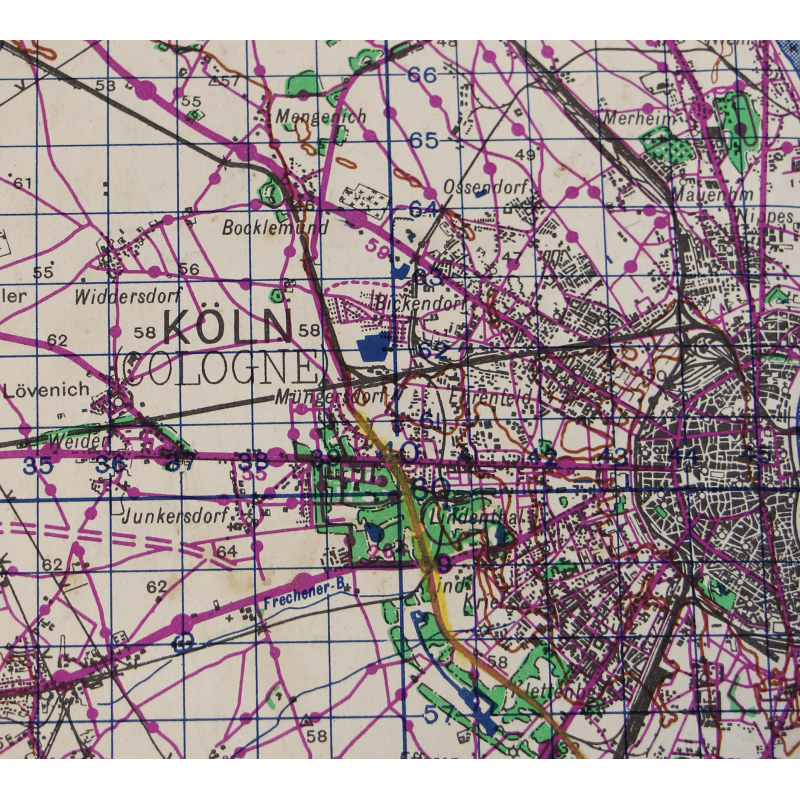 Lot de quatre cartes alliées, Belgique et Allemagne, 1944, 504th PIR, 82nd Airborne Division
