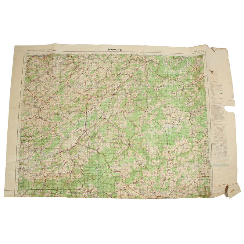 Lot de quatre cartes alliées, Belgique et Allemagne, 1944, 504th PIR, 82nd Airborne Division