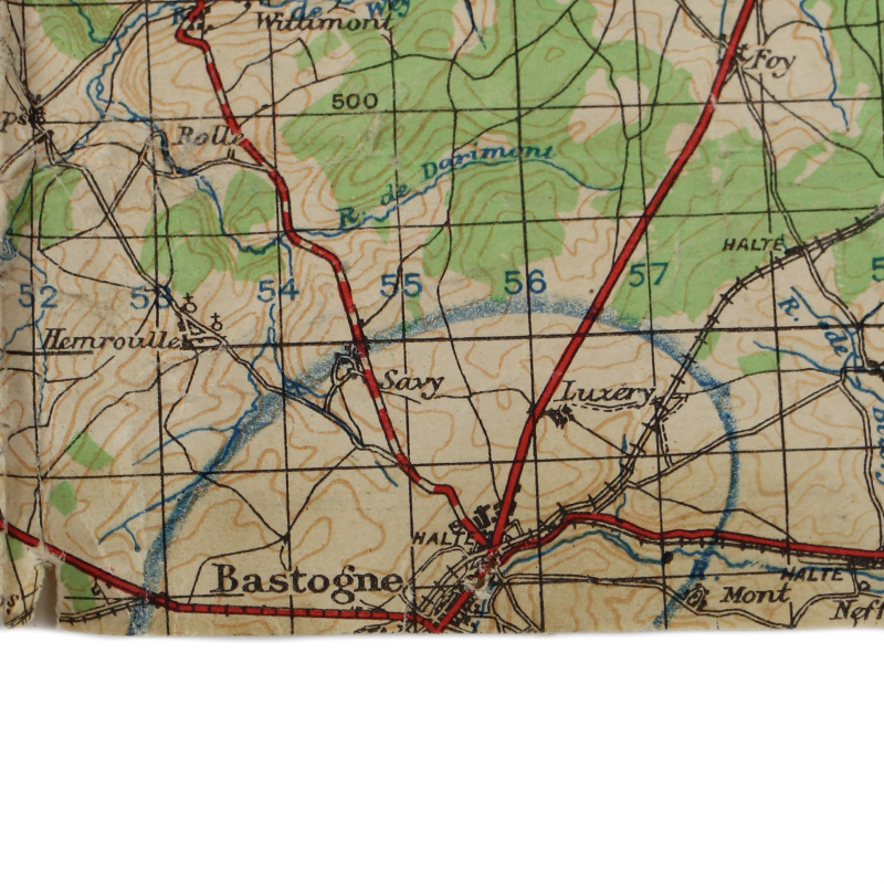 Lot de quatre cartes alliées, Belgique et Allemagne, 1944, 504th PIR, 82nd Airborne Division