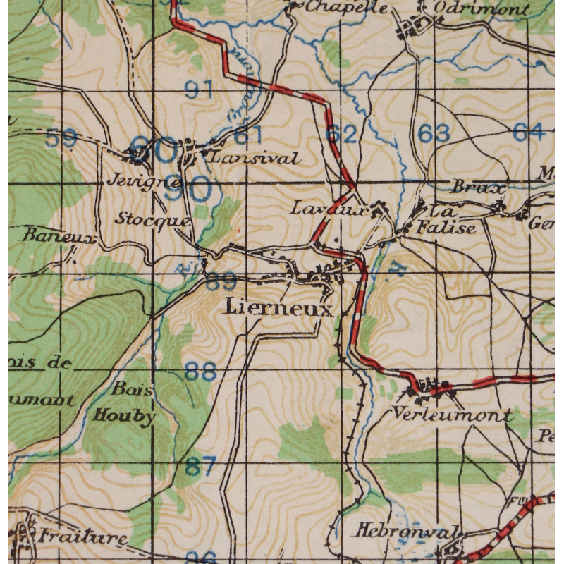 Lot de quatre cartes alliées, Belgique et Allemagne, 1944, 504th PIR, 82nd Airborne Division