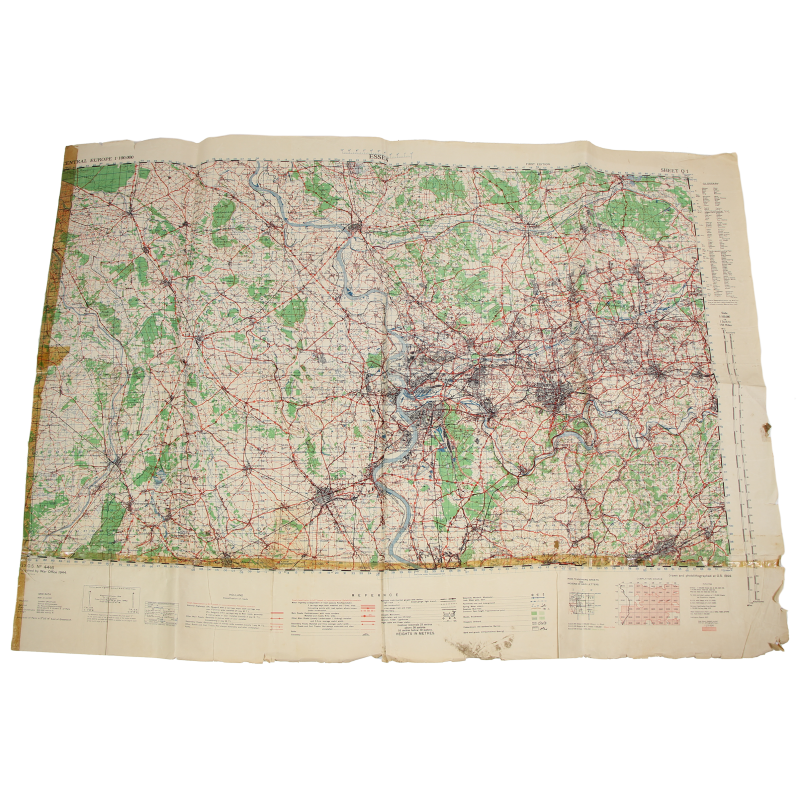 Lot de quatre cartes alliées, Belgique et Allemagne, 1944, 504th PIR, 82nd Airborne Division