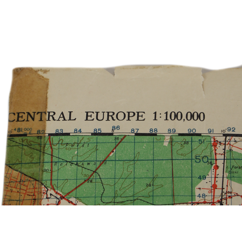 Lot de quatre cartes alliées, Belgique et Allemagne, 1944, 504th PIR, 82nd Airborne Division