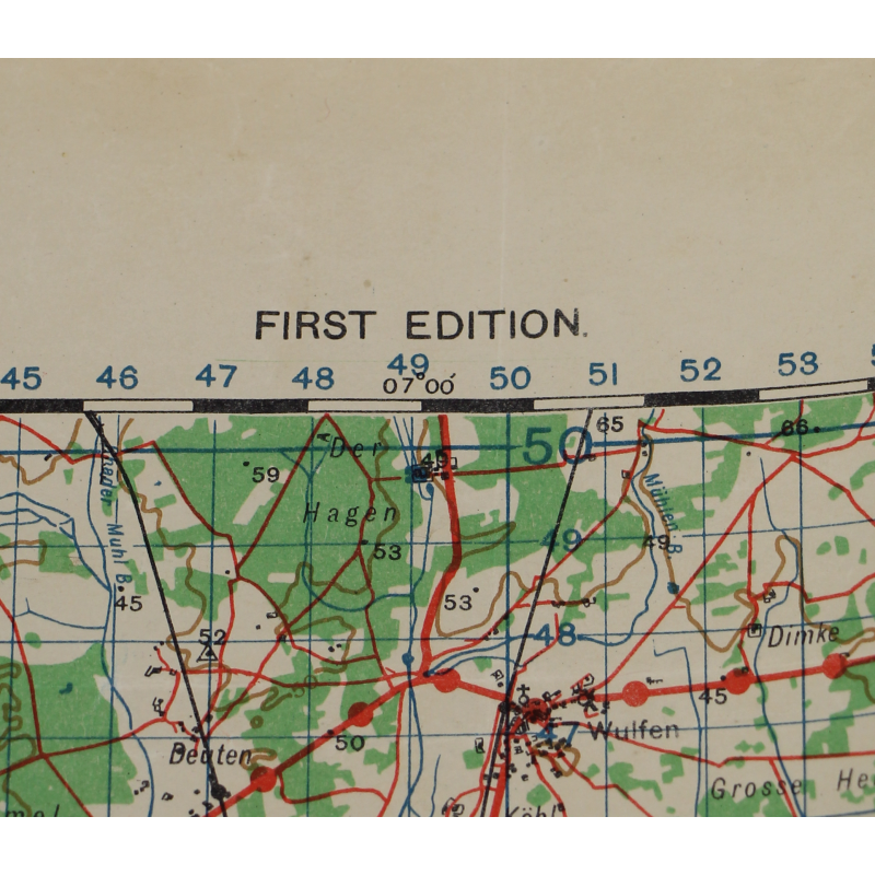 Lot de quatre cartes alliées, Belgique et Allemagne, 1944, 504th PIR, 82nd Airborne Division