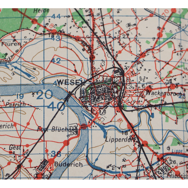 Lot de quatre cartes alliées, Belgique et Allemagne, 1944, 504th PIR, 82nd Airborne Division