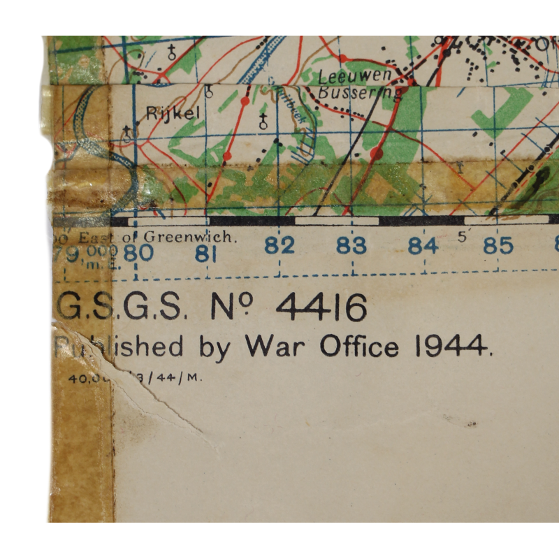 Lot de quatre cartes alliées, Belgique et Allemagne, 1944, 504th PIR, 82nd Airborne Division