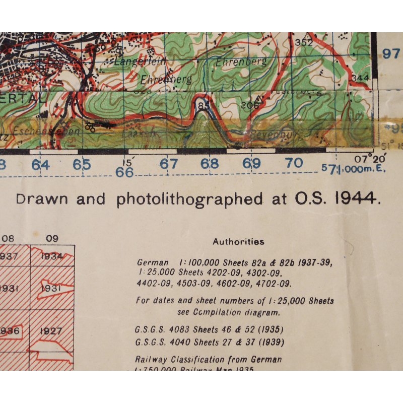 Lot of Four Allied Maps, Belgium and Germany, 1944, 504th PIR, 82nd Airborne Division