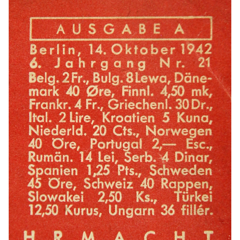 Magazine, Die Wehrmacht, 14 octobre 1942