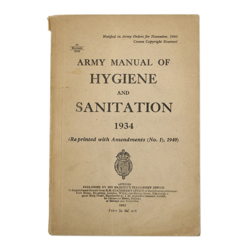 Manual, British, Army Manual of Hygiene and Sanitation, 1942