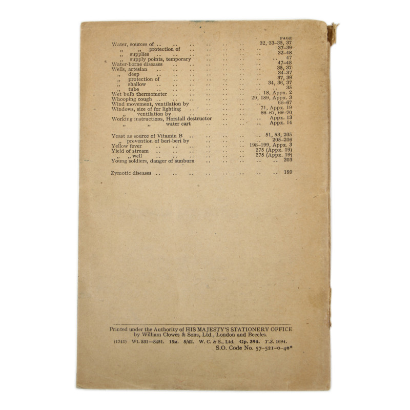 Manual, British, Army Manual of Hygiene and Sanitation, 1942