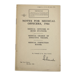 Livret britannique, Notes for Medical Officers, 1944