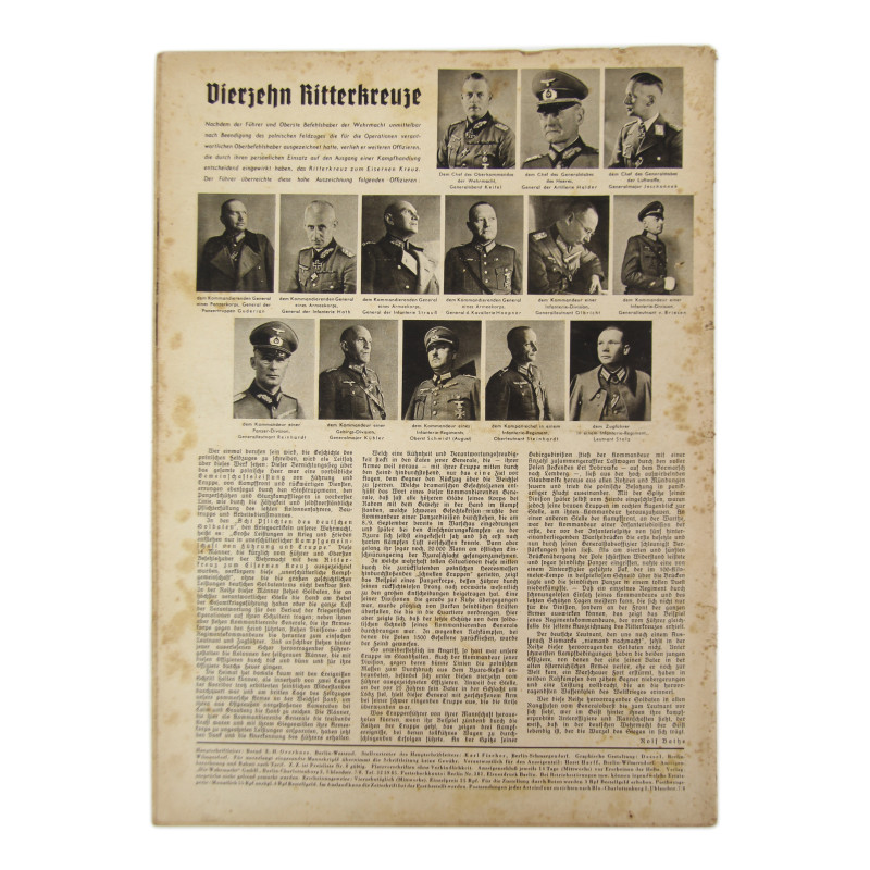 Magazine, Die Wehrmacht, November 8, 1939