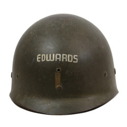 Sous-casque M1 (liner), SEAMAN PAPER CO., A washers verts, 2nd Lieutenant, nominatif