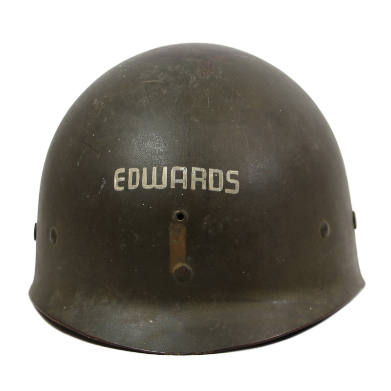 Sous-casque M1 (liner), SEAMAN PAPER CO., A washers verts, 2nd Lieutenant, nominatif