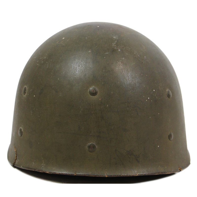 Sous-casque M1 (liner), SEAMAN PAPER CO., A washers verts, 2nd Lieutenant, nominatif