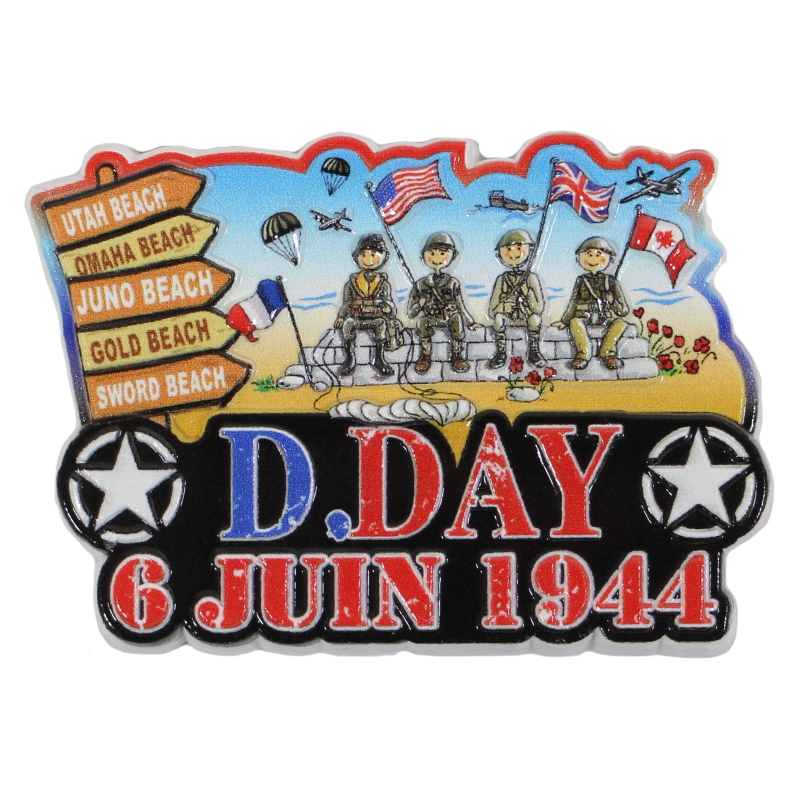 Magnet, D-Day 6 june 1944, soldiers, resin