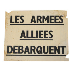 Tract ZF 1, message du General Eisenhower, 1944, Normandie