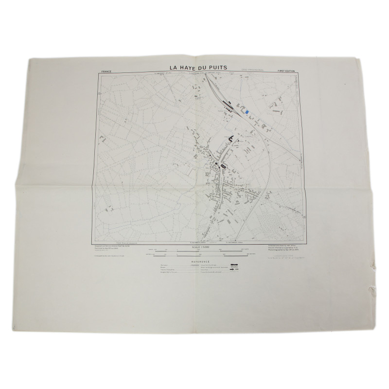 Plan de La-Haye-du-Puits, Normandie, Avril 1944
