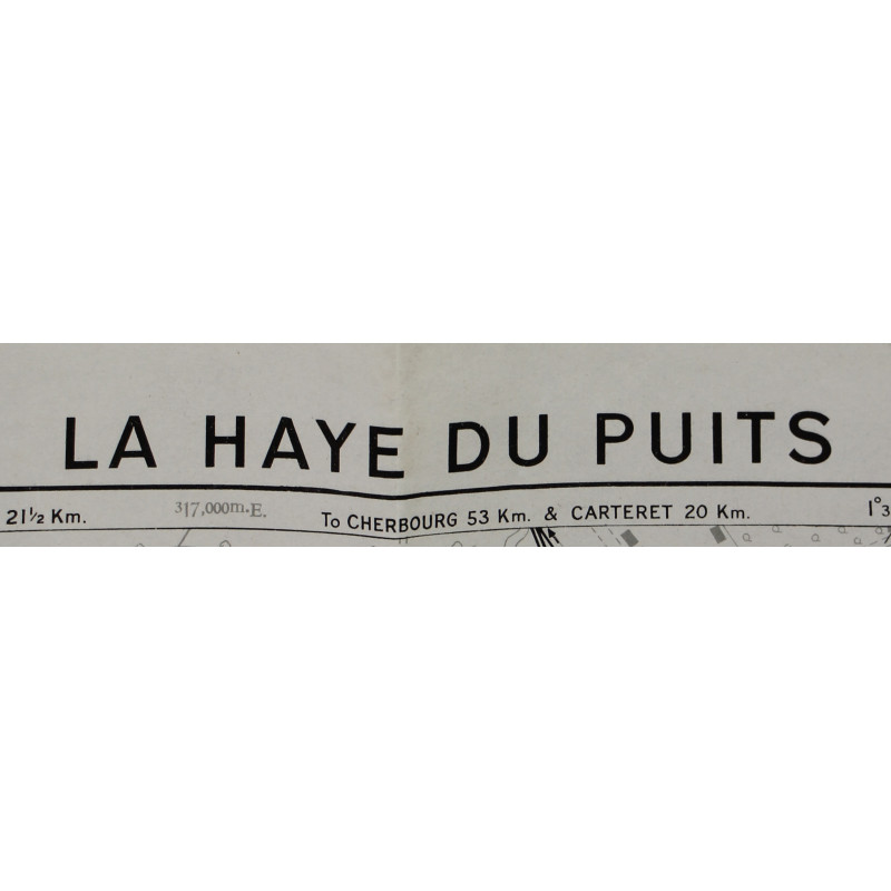 Plan de La Haye-du-Puits, Normandie, Avril 1944
