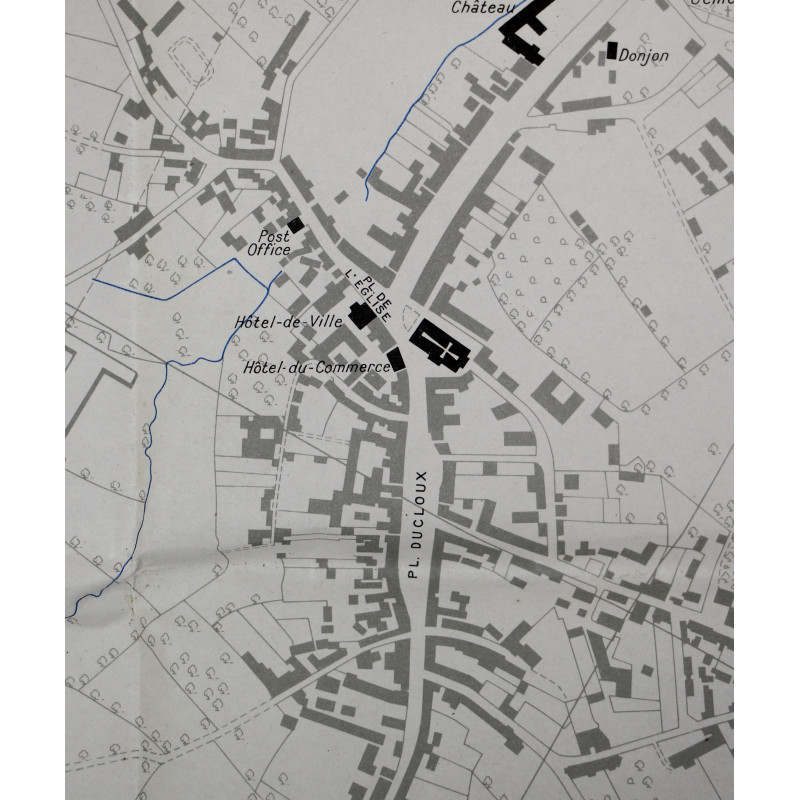 Plan de La Haye-du-Puits, Normandie, Avril 1944