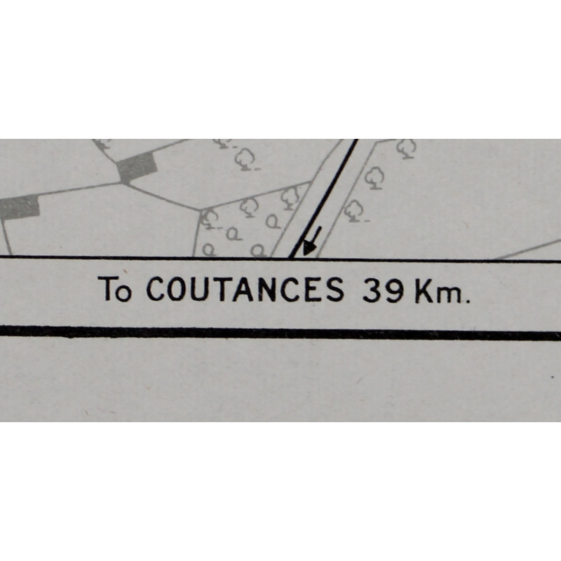 Plan de La Haye-du-Puits, Normandie, Avril 1944