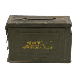 Box, Tin, Ammunition, .30 Caliber, Browning Machine Gun, CANCO