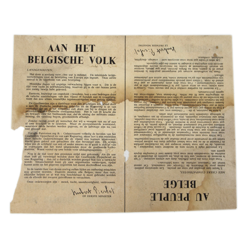 Tract ZB.1, Les armées alliées débarquent, 1944, France et Belgique