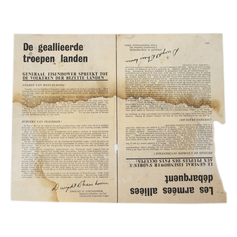 Tract ZB.1, Les armées alliées débarquent, 1944, France et Belgique