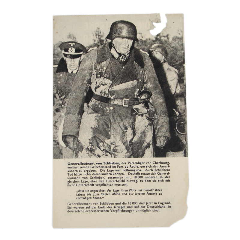 Tract ZG.20, US, Cherbourg, 1944, Normandie