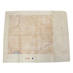 Map, War Office, Salerno (Italy), 1943, Operation Avalanche, 82nd AB Div., Capt. Louis Hauptfleish, 2/504.