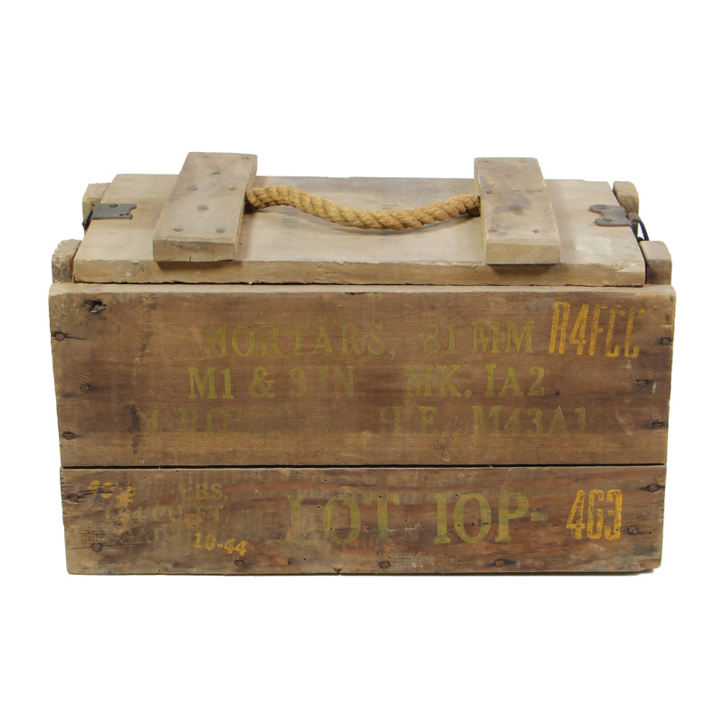 Crate, Wood, M43A1 rounds, US Mortars 81mm, 1944