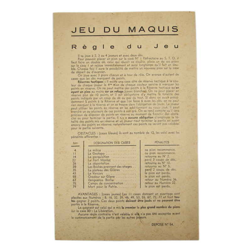 Jeu du maquis, 1945