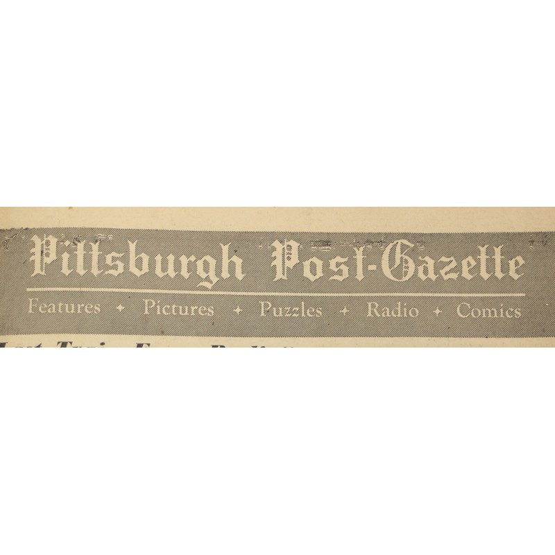 Newspaper, The Pittsburgh Post-Gazette, January 26, 1943, Clark Gable
