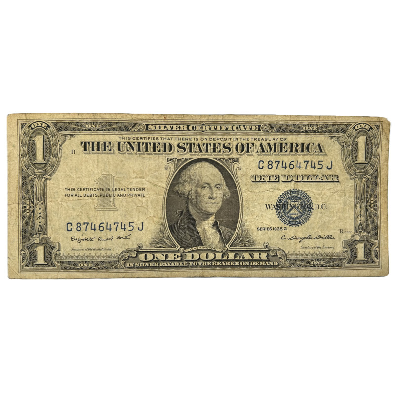 Banknote, $1 Silver Certificate, Series 1935 G