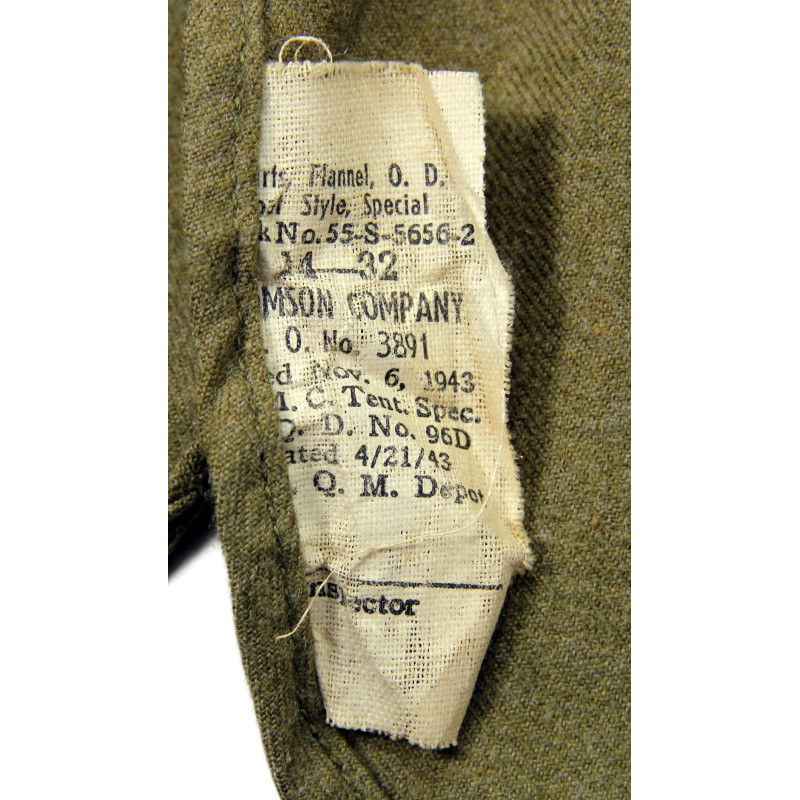 Shirt, Wool, Special, Private First Class, 3rd Army, 14 x 32, 1943