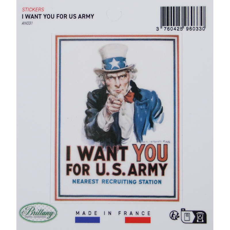 Autocollant, I Want You