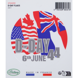 Sticker, D-Day Flags