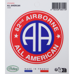 Autocollant 82e Airborne rond