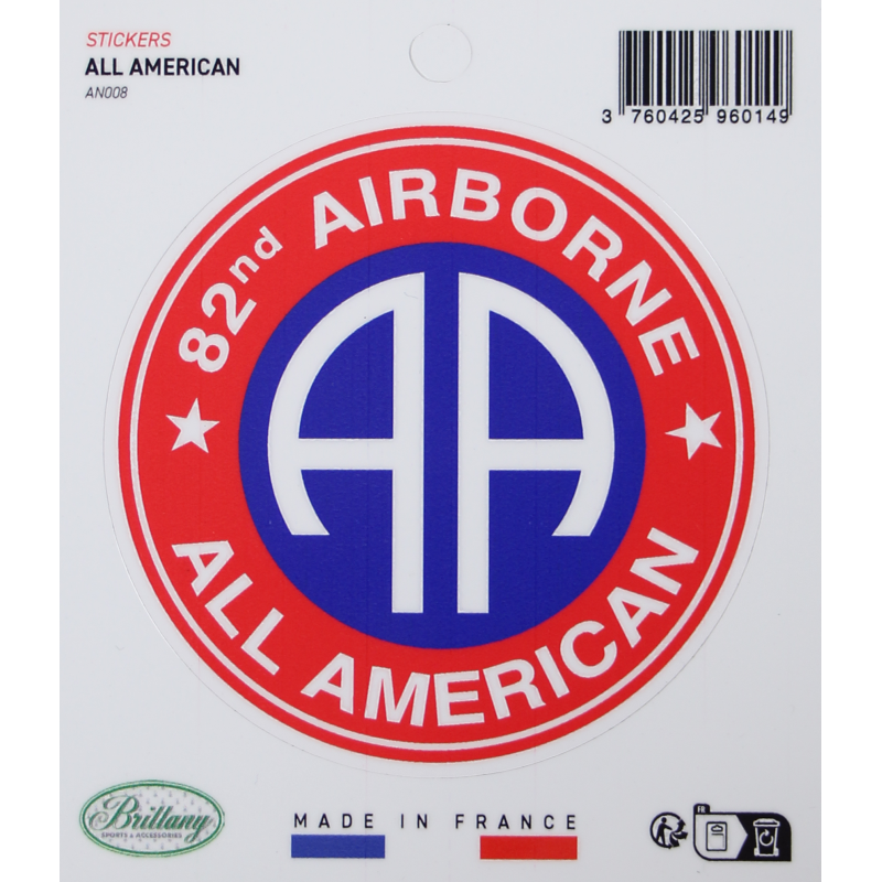 Sticker, 82nd Airborne, round