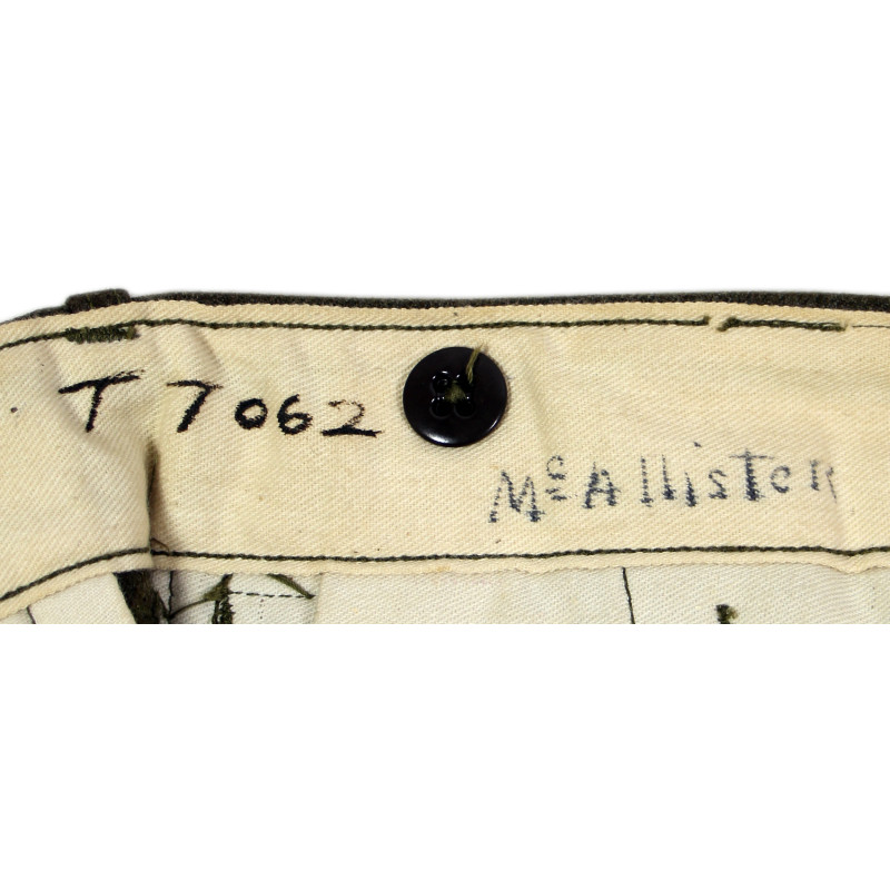 Trousers, Wool Serge, Special, 32 x 33, 1944, Named
