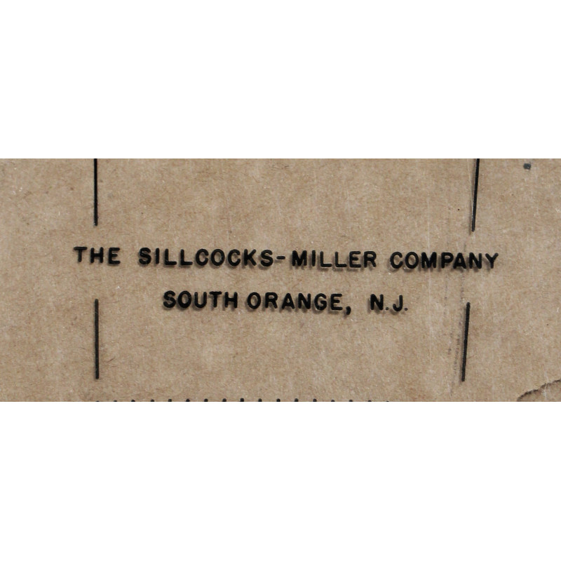 Règle-rapporteur d'état-major, 1 : 25 000e, The Sillcocks - Miller Company