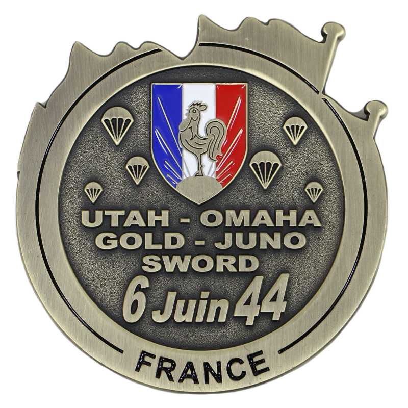 Coin, Commemorative, D-Day Beach, bronze 55 mm